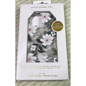 Rifle Paper Co. Designer Phone Case for iPhone 12 Mini,  13 Mini Clear W/White‎